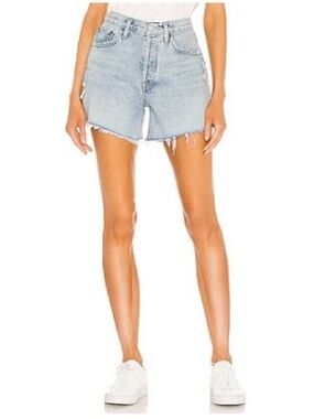 AGOLDE Parker Long High Rise Relaxed Denim Shorts 25 Organic Cotton Summer Style